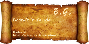 Bodnár Gunda névjegykártya
